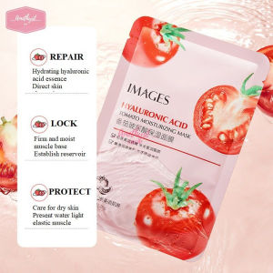 LẺ 1 Miếng Mặt Nạ Cà Chua Images Tomato Hyaluronic Acid Moisturizing Facial Mask Kiềm Dầu Giảm Mụn Chống Lão Hóa