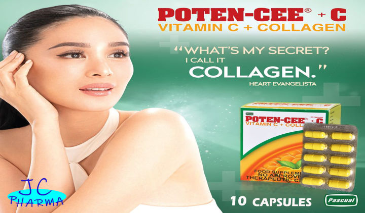 Authentic Poten-Cee + C (Vitamin C + Collagen) Tingi Pack - 10 Capsules |  Lazada PH