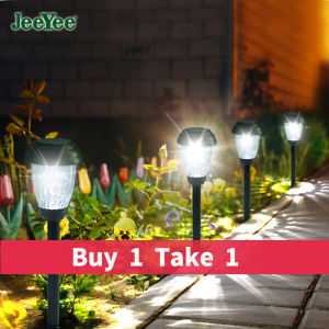 【Buy 1 Take 1】JeeYee Outdoor Lighting Garden Light Solar LED Light IP65 Lawn Lamp Modern Simplicity Solar Outdoor Lights Landscape Lawn Bollard Light