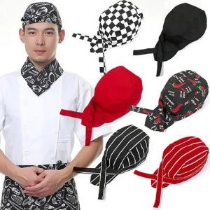 Black Pirate Chef Hat Waiter Uniform Cap Bakery BBQ Grill Hat Restaurant Cook Work Hat Kitchen Cap Professional Catering Chef Hat Cook Work Hat