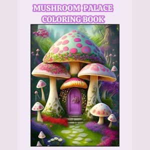 Buku Mewarnai MUSHROOM HOUSE Coloring Book Cute Aesthetic Sketsa Menggambar Anak Remaja Kertas Tebal