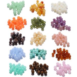 St.kunkka 50Pcs/pack Acrylic Material Imitation Natural Stone Beads For DIY Bracelet Necklace Fashion Accessories Jewelry