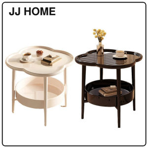 【JJ HOME】Nordic Coffee Table / Round Side Coffee Table / Modern Side Table with Shelf