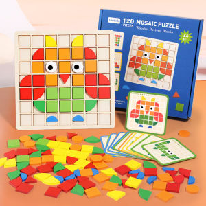 Mainan Pembelajaran Awal Bayi  Tangram Jigsaw Geometri 3D Montessori  Jigsaw Tangram Aesthetic Board Baby Early Learning