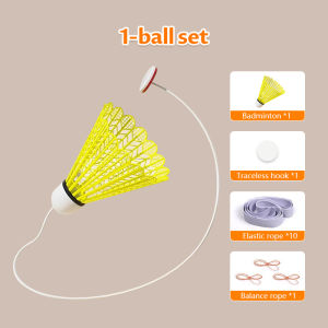 Badminton Single Training Self-Adhesive Automatic Rebound Badminton Trainer Set Kids Adults Practice Badminton