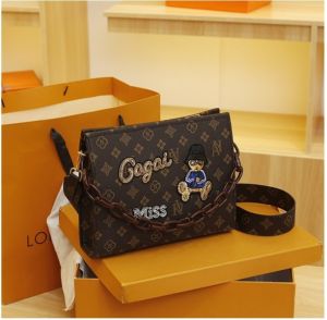 BJ61205 - SQUARE/FLOWER BROWN TAS JINJING HANDBAG SLEMPANG WANITA FASHION KOREA CHINA IMPORT MODIS ELEGAN TERMURAH TERLARIS TERBARU BAGSTORE JAKARTA TAS BATAM ZCJ1205