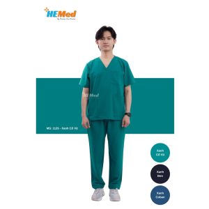 𝐒𝐜𝐫𝐮𝐛𝐬 NAM MÀU XANH CỔ VỊT - Chất cotton mềm mại không nhăn thoáng mát