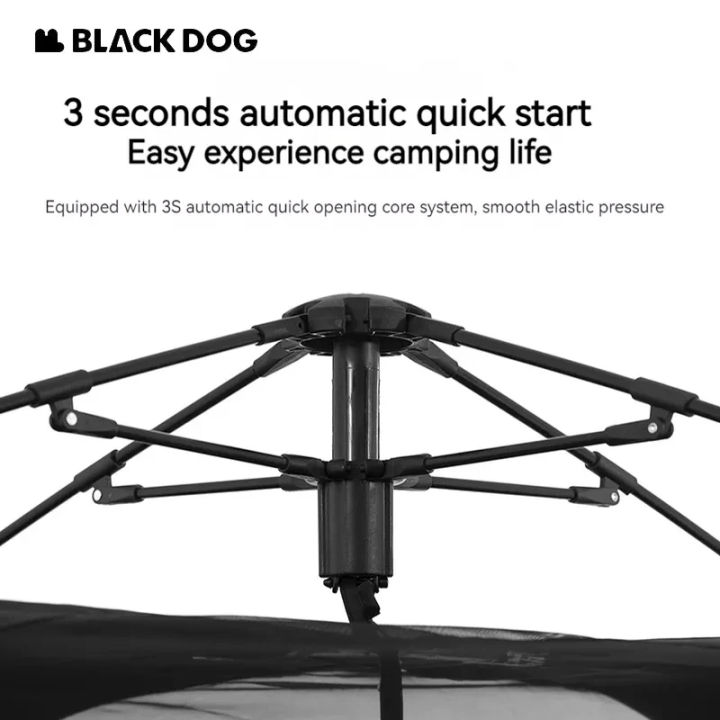 BLACKDOG%20Black%20Vinyl%20Automatic%20Tent%20Portable%20Folding%202%20Doors%204%20Windows%204%20Person%20Camping%20Tent%20Auto%20Pop%20Up%20Fast%20Setup%20Poles%20Waterproof%20Windproof%20Outdoor%20Tent%20PU%20Or%20Vinyl%20Coated%20Beige%20Black%20Dog%20-%20Image%206