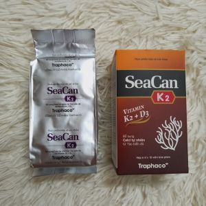 [Rẻ Nhất Lazada] SEACAN K2 PLUS Bổ sung Canxi từ tảo đỏ tự nhiên Seacan Bổ sung canxi hữu cơ từ tảo biển và Vitamin D3 K2 Magie của Traphaco giảm loãng xương tăng chiều cao lọ 60 viên
