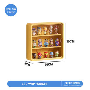SUSU HOMES Wall-Mounted Acrylic Display Box Figure Blind Box Storage Transparent Dustproof Doll Organizer Cabinet 手办收纳盒