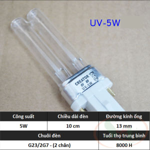 Bóng đèn UV thay thế 5W 9W 11W 18W 36W 55W bộ uv bể cá tép store
