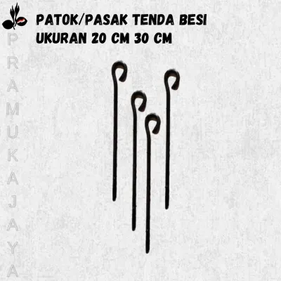 Patok besi / Patok pasak tenda camping ukuran 20cm dan 30cm 40cm