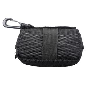 RGFV Golf Tee Holder Golf Ball Pouch Storage Pocket Oxford Cloth Golf Small Waist Bag Compact Black Golf Ball Holder Men and Women