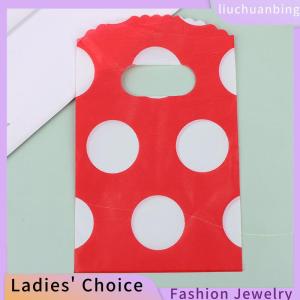 [COD] liuchuanbing Jewellery ถุงพลาสติกใบเล็ก50ชิ้น ล็อตขนาด9x15ซม. ถุงของขวัญบูติกพร้อมหูหิ้วถุงบรรจุภัณฑ์เครื่องประดับ
