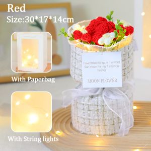 Lovely Plush Flower Bouquet Cute Creative Flower Handmade Flower Valentines Day Gift Flower Bouquet