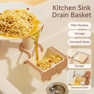 Kitchen Sink Drain Strainer Basket Dishwashing Vegetable Washing Filter Anti-Clog Drainage Basket for Food Disposal