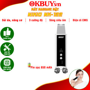 Máy sủi da máy tẩy tế bào chết máy massage nâng cơ mặt Nikio NK-122 - Làm sạch da mặt mụn đẩy tinh chất làm săn chắc da nâng cơ tạo cằm Vline