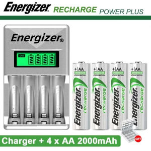 Energizer AA Ni-Mh 2000mAh AA Rechargeable Batteries With 4 Slots LCD Display Smart Battery Charger