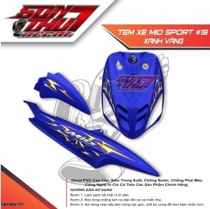 TEM XE MIO CLASSICO SPORT #18 (TEM IN 3 LỚP - SIÊU NÉT - SIÊU ĐẸP - SIÊU CUTE)