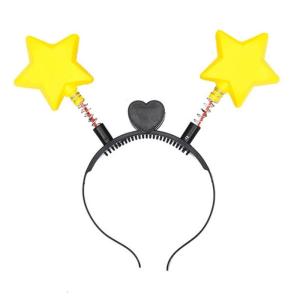 LED Light Bouncing Star Shape Shinning Hair Hoop Women Makeup Headband for Festival Performances Hair Accessories