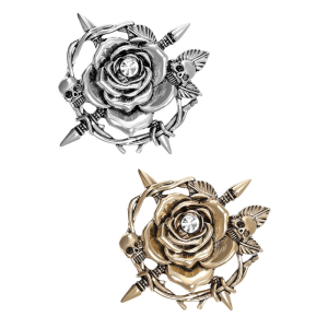 Gothic sọ Rose Trâm thanh lịch Pin hoa hợp kim kết cấu thích hợp cho độc đáo phụ kiện thời trang và trang phục dự tiệc