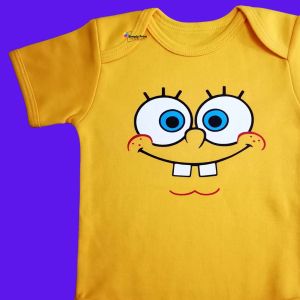 SpongeBob SquarePants Baby Onesie 0–12 Months    100% Cotton Soft Infant Bodysuit