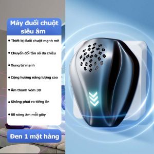 Máy đuổi chuột siêu âm 3 chế độPhạm vi 120m²Tự động thay đổi tần số 25-65kHzTiết kiệm điện