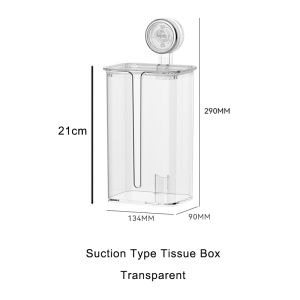 Art Living Wall Mounted Tissue Box Holder No PunchingTissue Paper Storage Box