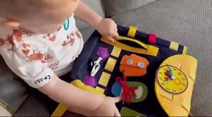 Busy Board Toddler Backpack with Buckles and Learning Activity Toys Childrens Travel Toy Ideal Gift