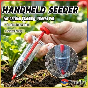 Vacaka Handheld Seed Dispenser Mini Manual Seeder Tool for Garden Planting Flower Pot 1Pc