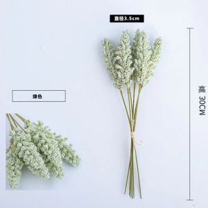 6pcs Colorful Wheat Ear Artificial Flower Bouquet for Home Decor Weddings Birthdays Fake Flower