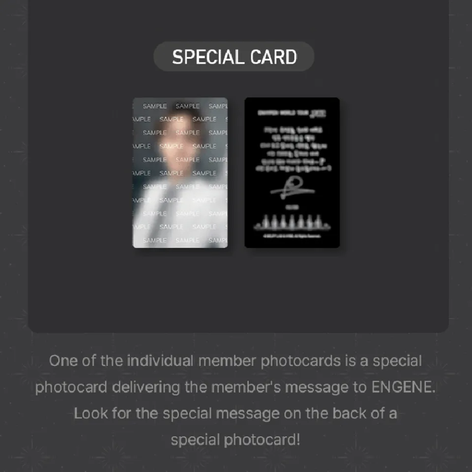 ENHYPEN - World tour FATE Trading Card Set Kpopmerch Enhypen
