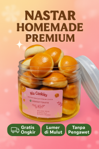 Nastar Premium Selai Nanas & Coklat | Kue Kering Homemade Lumer | Toples Cantik Khusus Kamu
