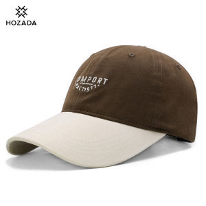 HOZADA หมวกเบสบอลแฟชั่นสำหรับทุกเพศหมวกเบสบอลหมวกบังแดดกลางแจ้งดีไซน์ปักหมวกเบสบอลระบายอากาศหมวกแก๊ปโผล่สันทนาการของผู้ชายผู้หญิงหมวกป้องกันแสงแดดปรับได้หมวกออกกำลังกายกลางแจ้งกีฬา