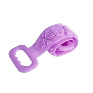 Silicone Body Scrubber Long Strip Double Sided Back Scrubber Exfoliating Shower Scrubber Bath Washcloth