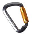 30KN / 3000Kg Aluminum Locking Climbing Carabiner D Shape Auto-Locking Carabiner Hook Twist Lock Carabiner Clips for Climbing and Rappelling. 