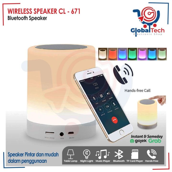 WIRELESS SPEAKER SMART TOUCH CL-671 - GLOBALTECH | Lazada Indonesia