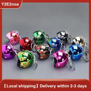 【Y2E2noa】 Creativity Motorcycle Helmets Keychains Cute Safety Helmet Pendant Neutral Car Key Chain Hot Bags Keyring Jewelry Gift Wholesale