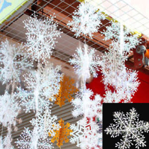【Decoration】30Pcs/Set Snow Christmas Tree Hanging Pendant Party Room Decor Snowflake Christmas Decoration for Home Gifts