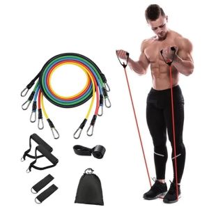 Fitness Resistance Band 11-piece Set Exercise Workouts Stretch Strap