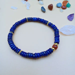 Rantai Tangan Lapis Lazuli 15cm-16cm I Lapis Lazuli Bracelet I 青金石设计款手串
