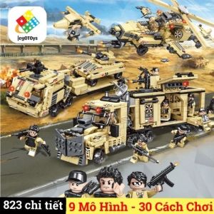 LEGO Xe Container Truck - Mô Hình Lắp Ráp Xe Công Đầu Kéo Hạng Nặng - Bộ Đồ Chơi Xe Ô Tô Tải Xe Ben Chở Hàng