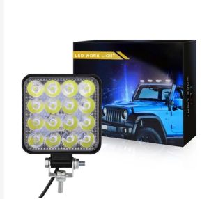 Lampu Tembak Sorot LED Worklight 16Mata 48W DC 12V Kotak & Bulat Mobil& Motor / 16Mata 48W 12V / lampu tembak mobil 12 volt / lampu tembak 12 volt