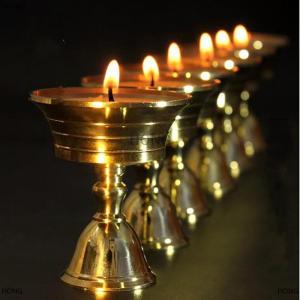 💞【Special price】💖HONG Multi-Size Golden copper Alloy candle Holder แท่งเทียนประดับบ้าน
