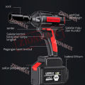 PROMO!!! Bor impek pembuka baut motor Cordless Impact Wrench high torsi Brushless impact Baterai 98Volt 98Vf 2 Baterai/impek Wrench inpek cas pembuka baut mobil infek buka baut motor Cordless impact baterai asli komplit impact murah berkualitas. 