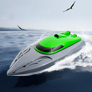 1 Set Wireless RC Boat Waterproof Multifunction USB Rechargeable Capsize Protection Simulation Model Toys High Speed Electric Remote Control Yacht Model Racing Speedboat Children Toy Gift