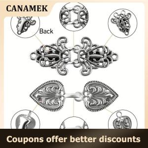 【 CANAMEK 】 Fashion Winter Retro Sewing Cardigan Clip Sweater Blouse Pin Shawl Brooch Clip Clasps Casual Party Accessories Gift
