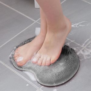 PVC Shower Mat Anti-slip Bathtub Mats with Drain Holes Suction Cup Washable Shower Mats for Bathroom