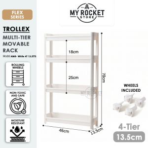 Bathroom rack Kitchen trolley Narrow Rack Slim Storage Rack organiser with wheels Gap organizer