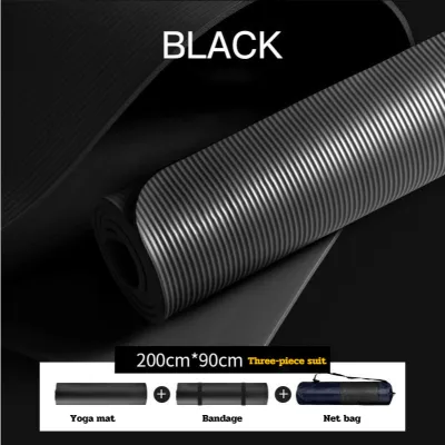 【STOCK】15MM Thick Yoga Mat Mens Fitness Mat Beginner Sports Exercise Thickening Widening Lengthening Non-slip YogaMat